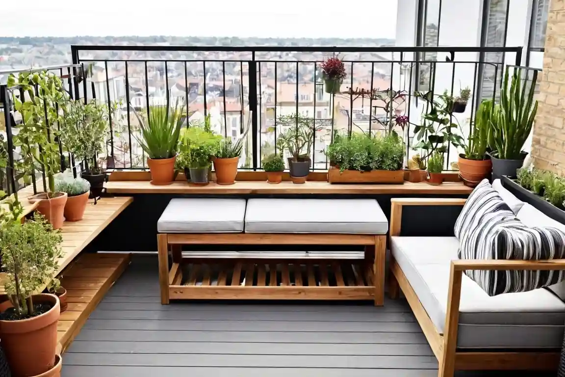 balcony garden ideas and Multi-Functional-Furniture