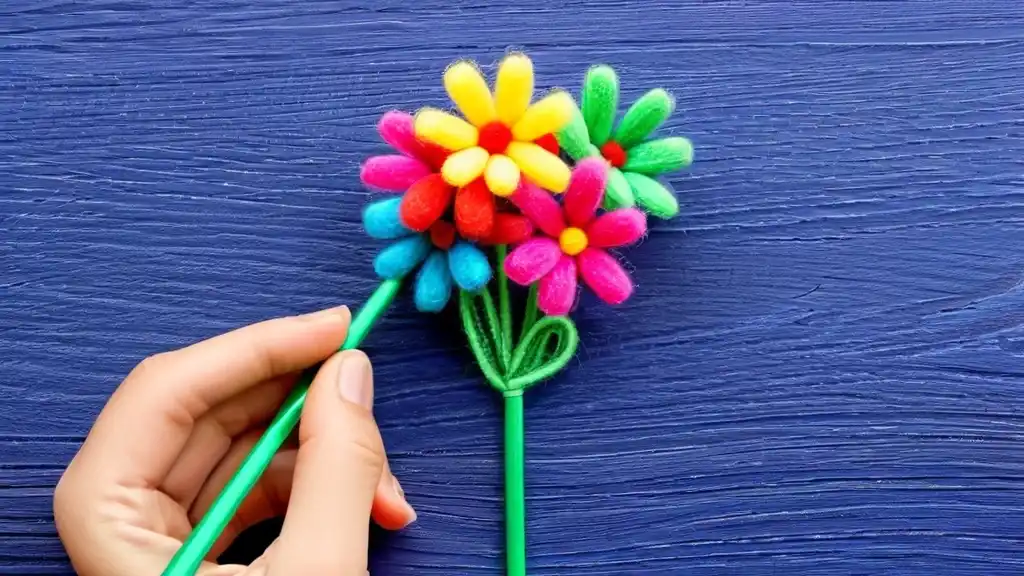 Pipe Cleaner Flowers Kids Craft 