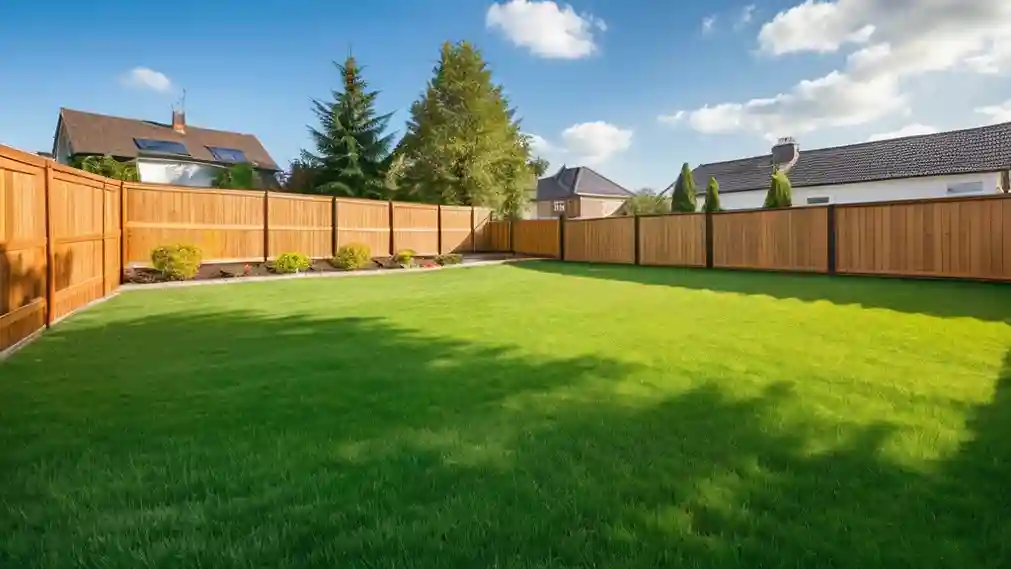 backyard-with-the-perfect-garden sunny residential backyard with the perfect garden